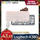 Клавиатура Logitech K380 для разных устройств, беспроводная клавиатура с Bluetooth, для друзей, розового, черного цветов, для Windows, MacOS, Android, IOS, Chrome OS