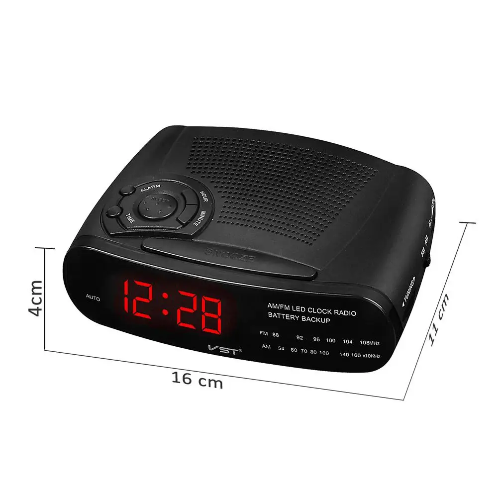 LED Clock Alarm Radio with AM/FM Desktop Digital Table Gift Home Office Supplies | Дом и сад