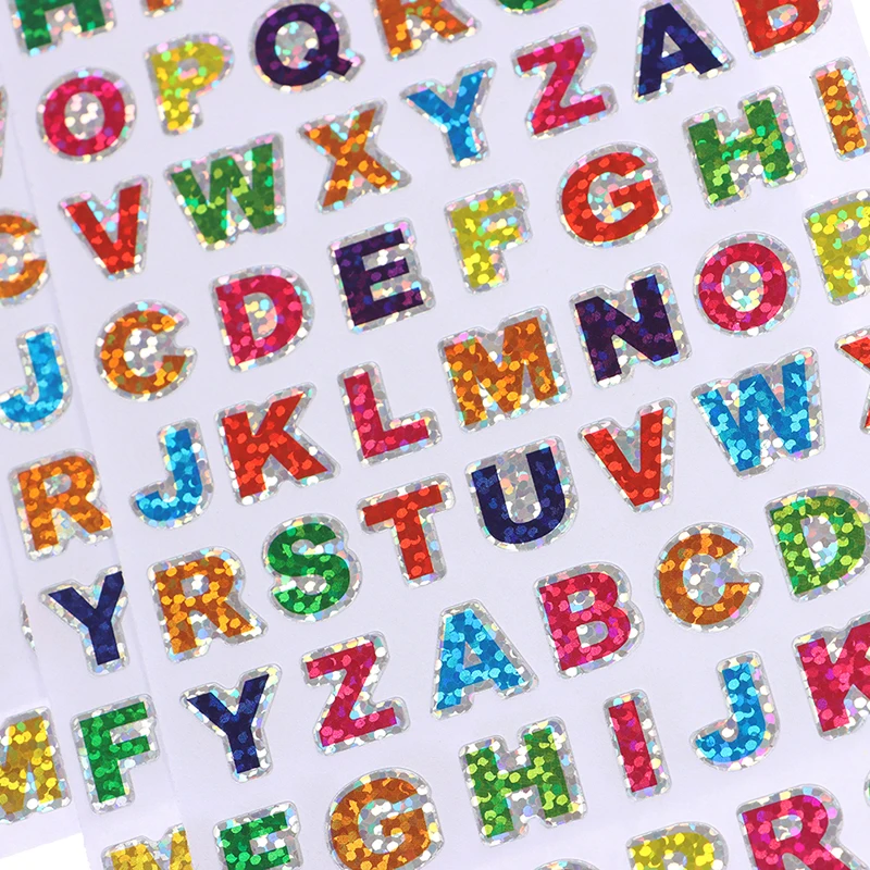 

10 Sheets Letter Sticker For Kids Boys Girls Learning DIY Toys Cartoon Scrapbook Stickers