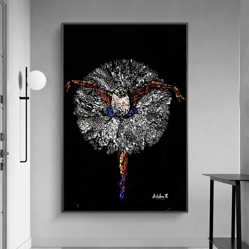 

Ballerinas Dancing Original Oil Painting on Canvas Office Murals Living Room Bedroom Home Decorations HD Without Photo Frame