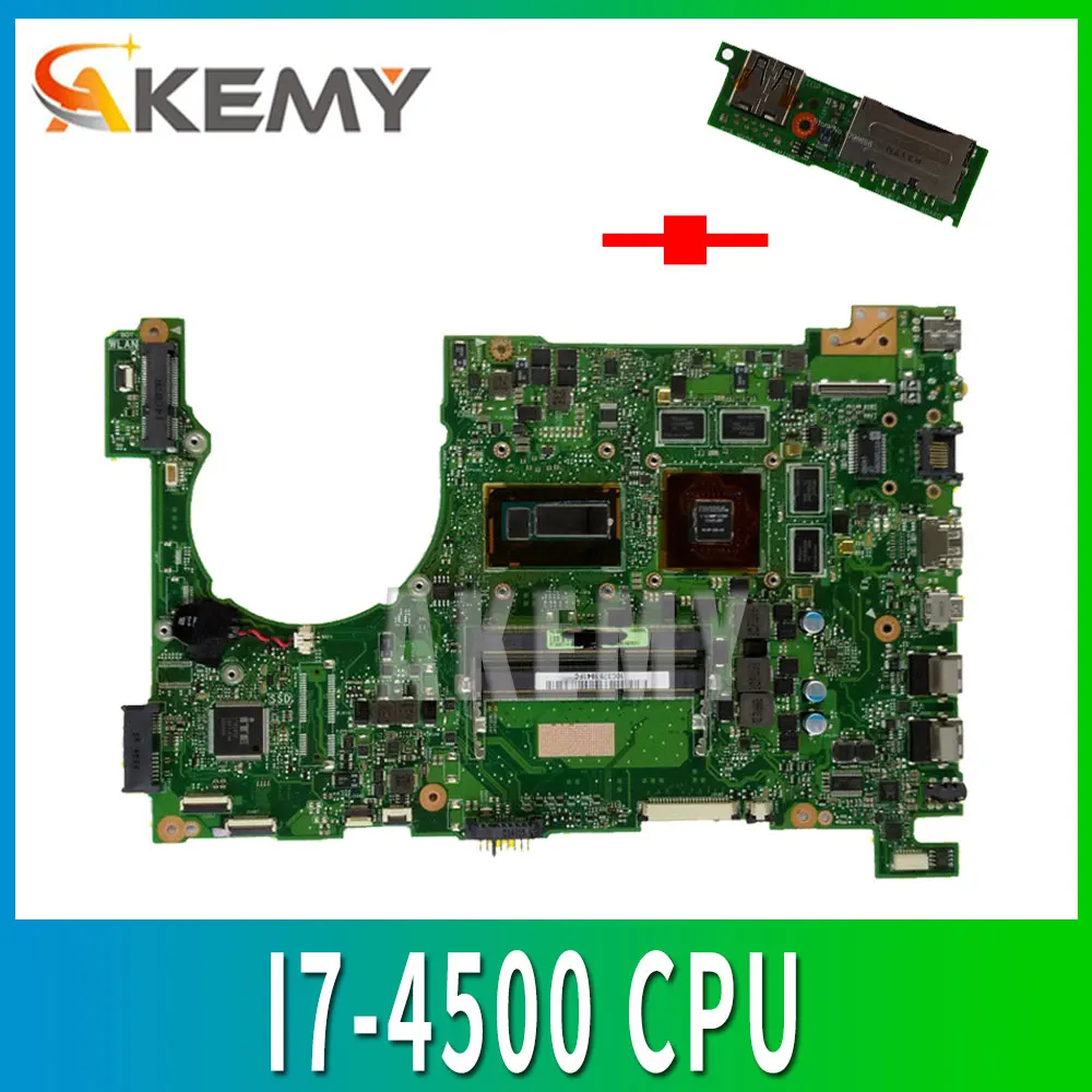 

60NB0230-MBB000 For ASUS Q550LF N550LF Laptop Motherboard SR16Z i7-4500U GT740M DDR3 100% Tested Free board