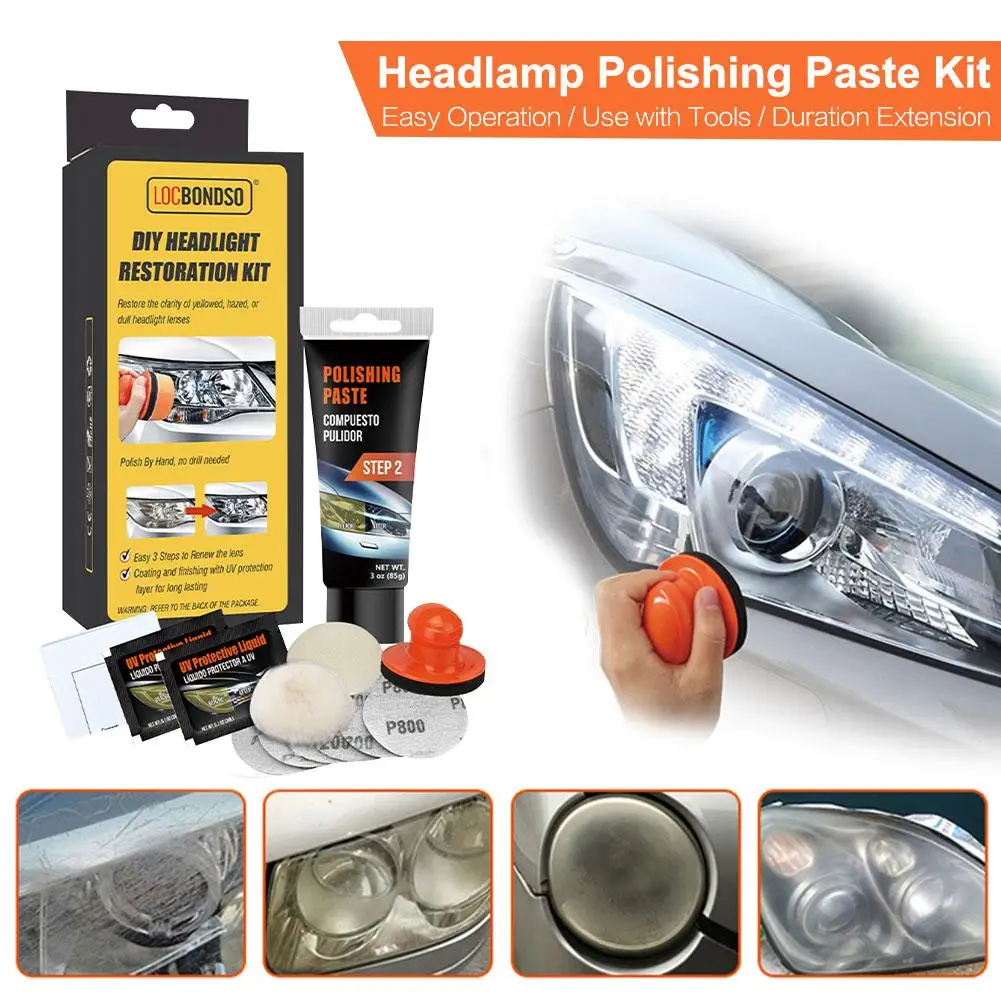 

Car Headlight Repair Kit Auto Lamp Restoration Polishing Tool For Brighten Restore Headlight Taillight Fog Directional Light