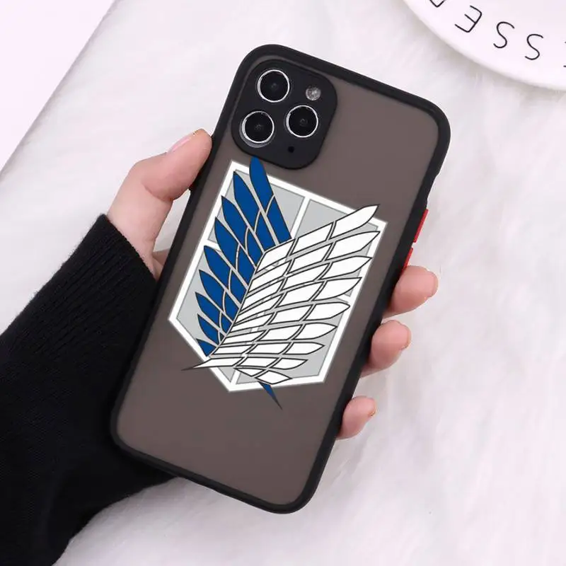

Attack on titan Phone Cases Matte For iPhone 12 Mini 11 Pro XR XS Max 7 8 Plus X Hard PC Back Cover