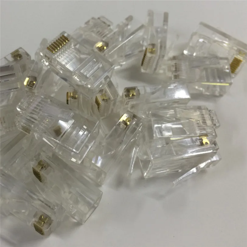 10 шт. Cat5 Cat5e сетевой разъем rj45 металлический Кабель модульный терминалы