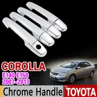 Для Toyota Corolla E140 E150 2007 - 2013 хромированная ручка Накладка набор 2008 2009 2010 2011 2012 аксессуары наклейки стайлинга автомобилей