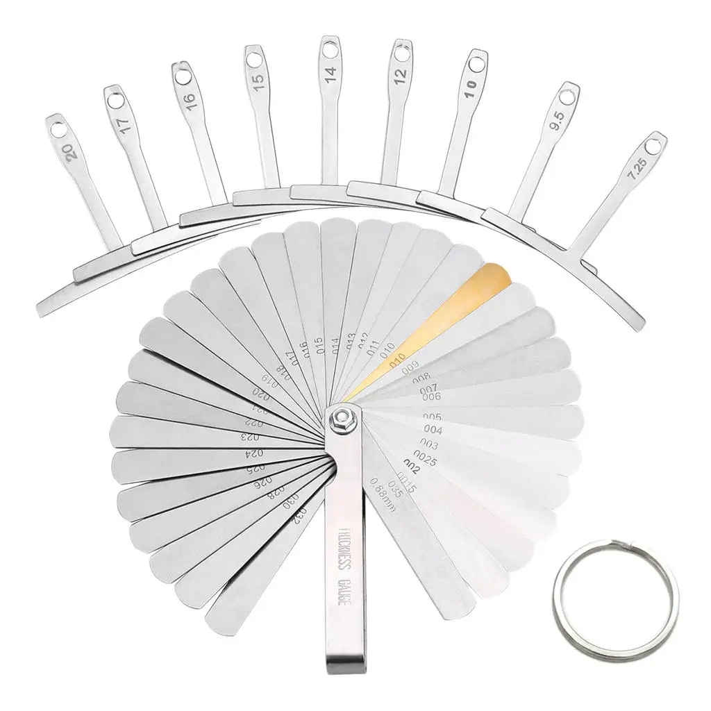 

Stainless Steel 32 Leaf Feeler Gauge Guitar Understring Gauge Luthier Repair Tool Guitar Parts