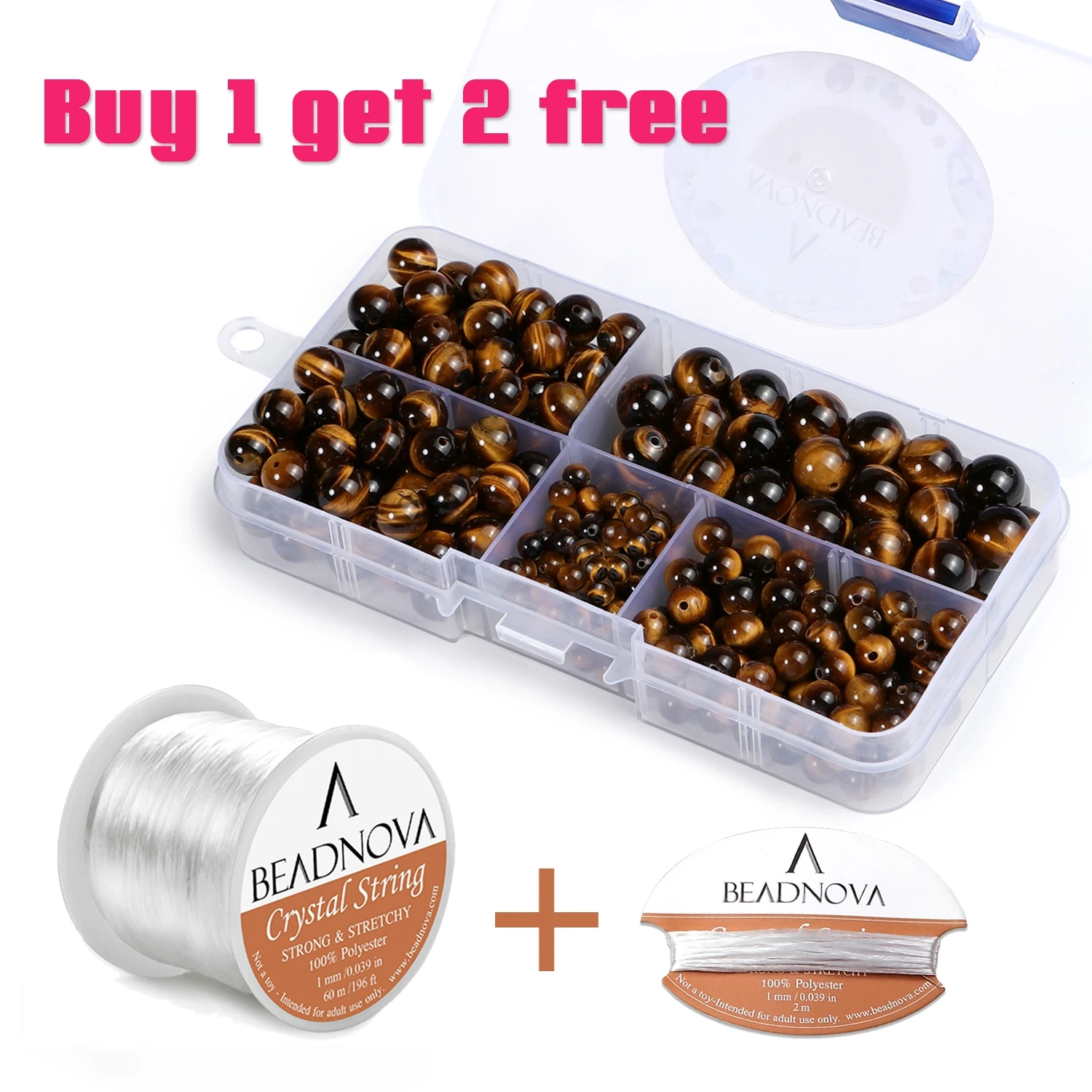 

Круглые бусины с драгоценным камнем, 4-10 мм, 340 шт.