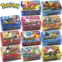 pokemon toys card takara tomy 50pcs pokemones game battle card storage boxed pokemon cards vmax gx mega collection anime gifts