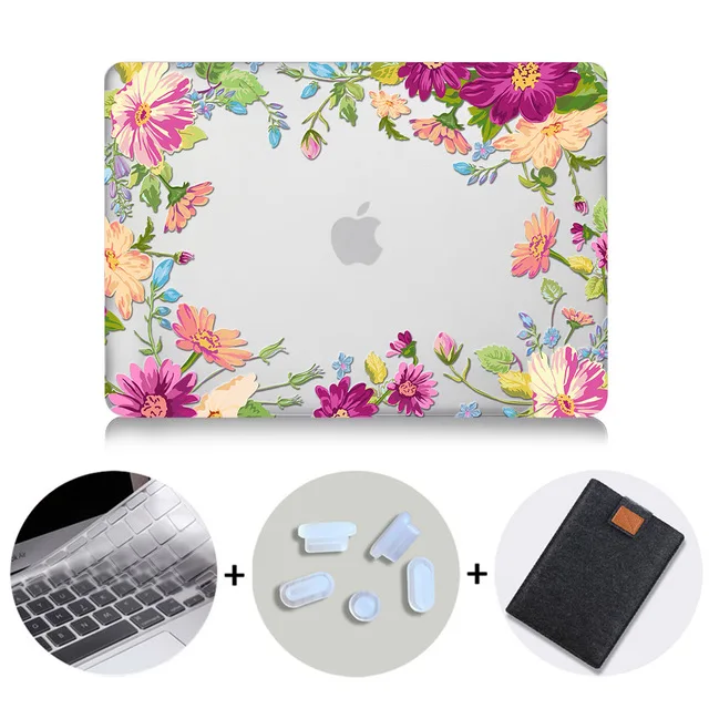 MB12 МТТ Акварель Цветы Crystal Case для Macbook Air 13 дюймов retina A1932 для apple macbook pro 13 15 Touch Bar A1989 A1990 - Цвет: MB12