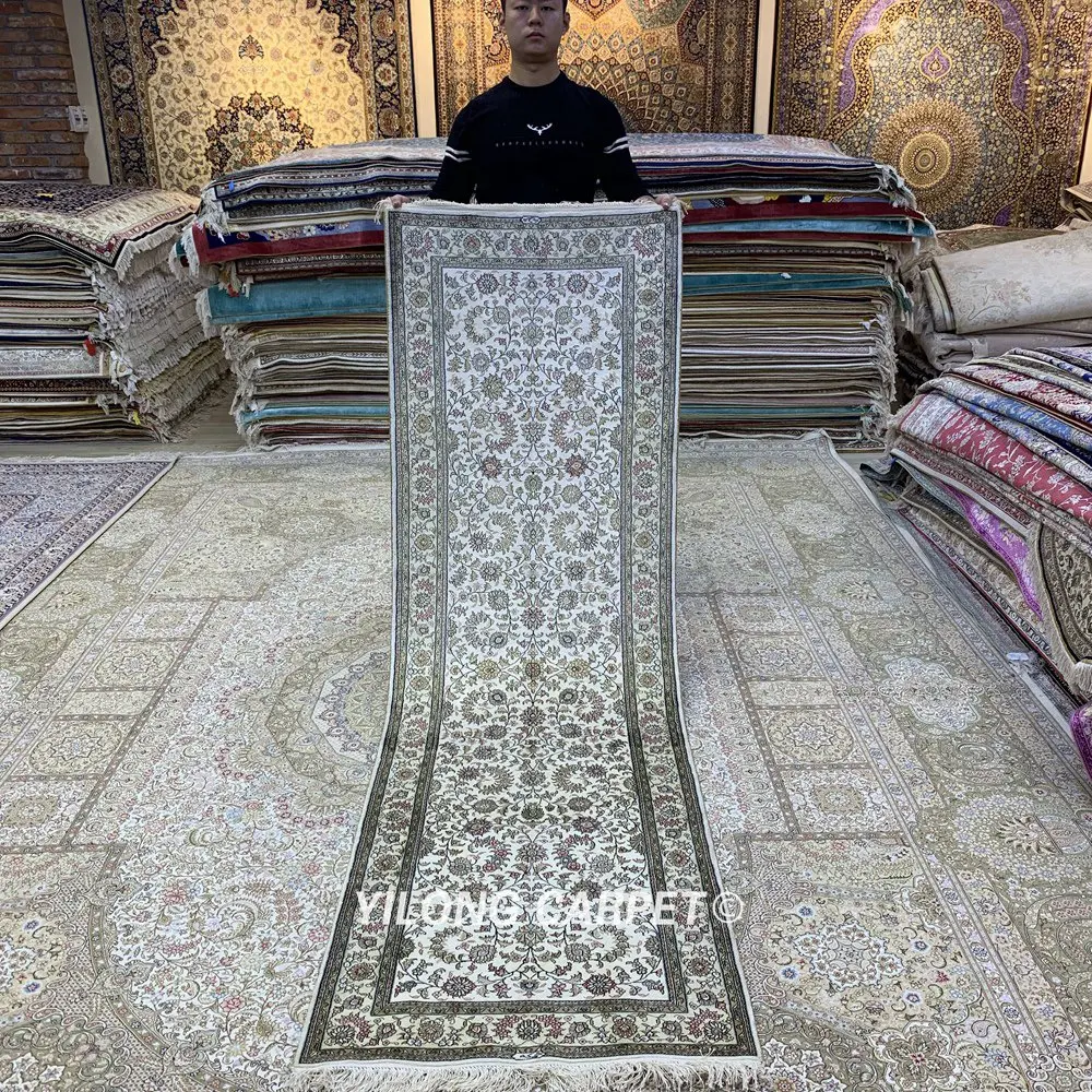 

Yilong 2.5'x8' Oriental Long Runner Rug for Hallway Kitchen Silk Persian Carpet Runner (HF353B)