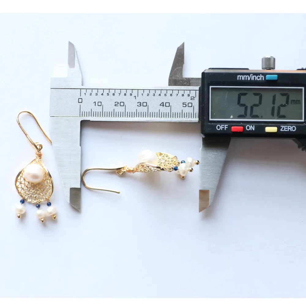 Серьги женские медные с пресноводным жемчугом | Украшения и аксессуары