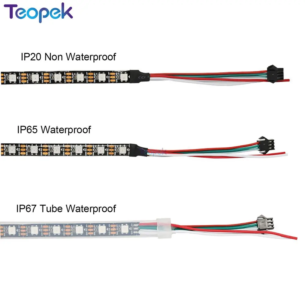 Пиксельная Светодиодная лента WS2812B 1 м/5 м 30/60/144 пикселей WS2812 IC адресная
