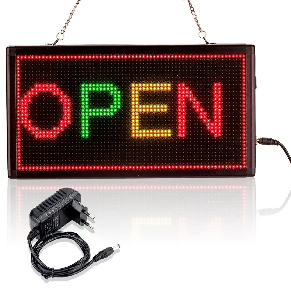 P4.75 комнатный Wi Fi светодиодный знак RGY 3 цвета программируемый двухстрочный