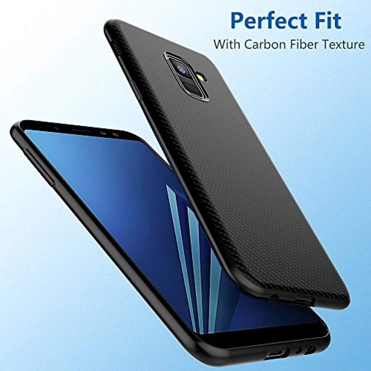 Матовый Мягкий ТПУ чехол из углеродного волокна для samsung Galaxy A6 A7 J4 J6 J8 2018 J2 Core J5 J7