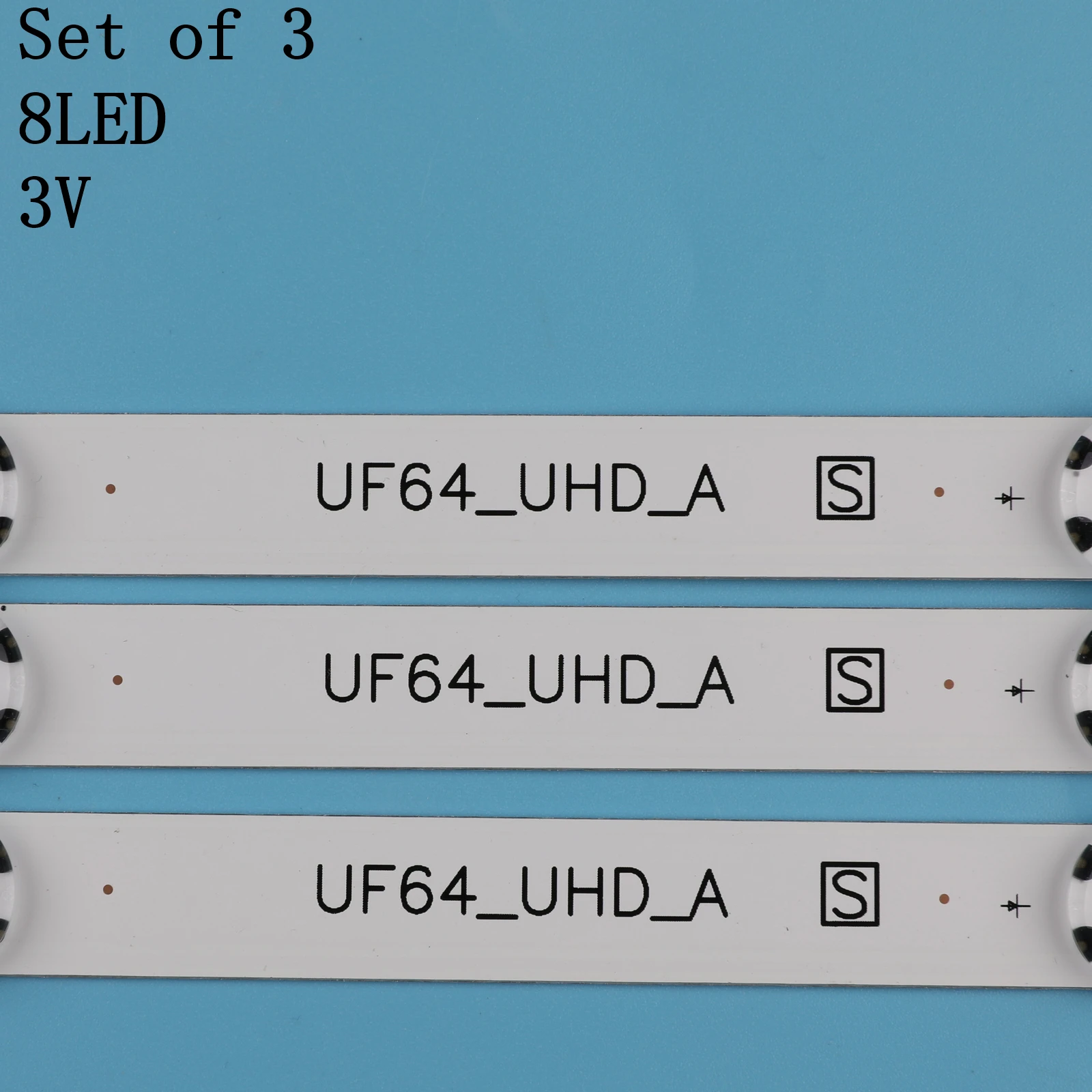 (Новый комплект) 3 шт. 8 светодиодов 850 мм Светодиодная лента для подсветки LG 43UH6030