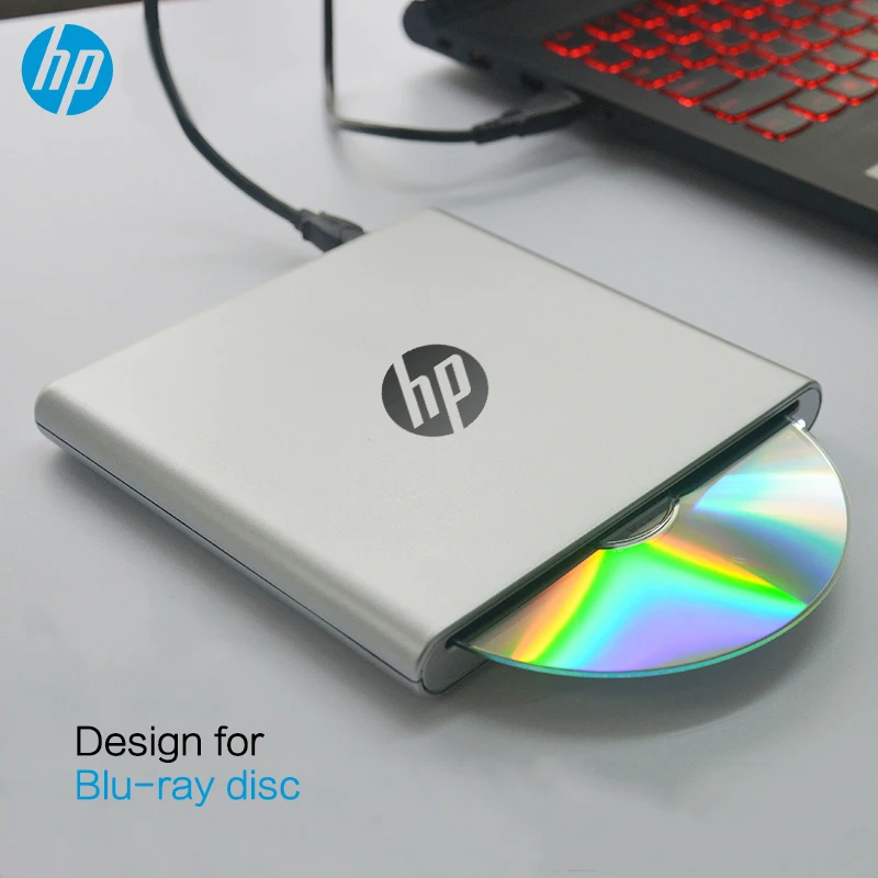 HP USB3.0 Blu Ray External Optical Drive 1080P HD BD-R TL/QP 3D DVD Reader Player For Computer PC Ultrabook Laptop MacBook