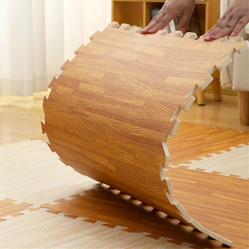 Деревянный коврик-пазл из пены 30*30*1 см | Игрушки и хобби