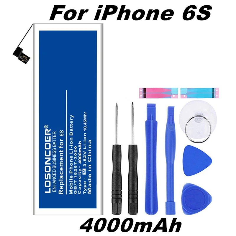 Новое поступление 4000 мАч для Apple iPhone 6S батарея Iphone6S мобильный телефон с подарочными инструментами с наклейкой