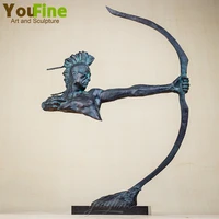 78cm modern art abstract statue bronze archer sculpture bronze warrior remington statues for home hotel decor ornament crafts