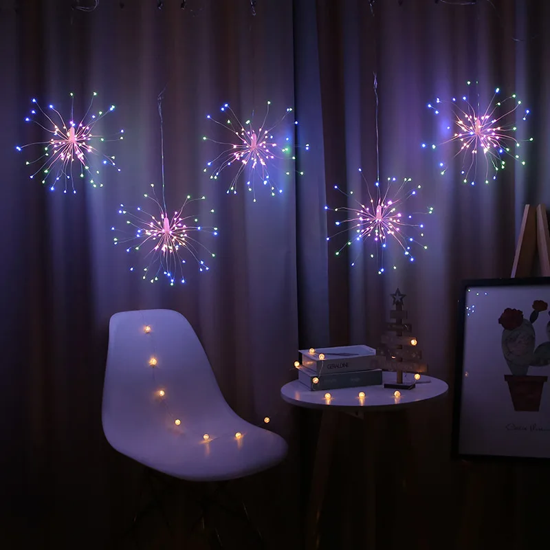 

Garland Lights Outdoor Firework Christmas Lights Power LED String Copper Wire Fairy Lights Xmas Party Decor Lamp