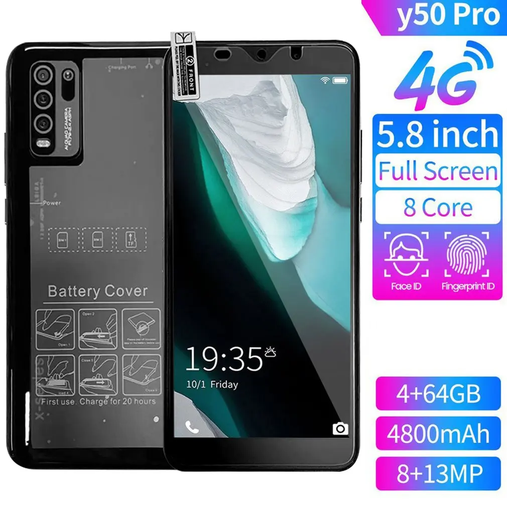 

Смартфон Y50 Pro на Android, 5,8 дюйма, 2 SIM-карты, 8 ядер
