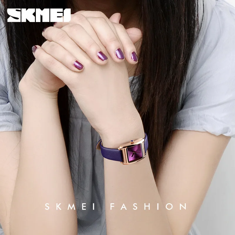 

SKMEI Fashion & Casual Water Resistant Women Watche Gift for Lovers Leather Band