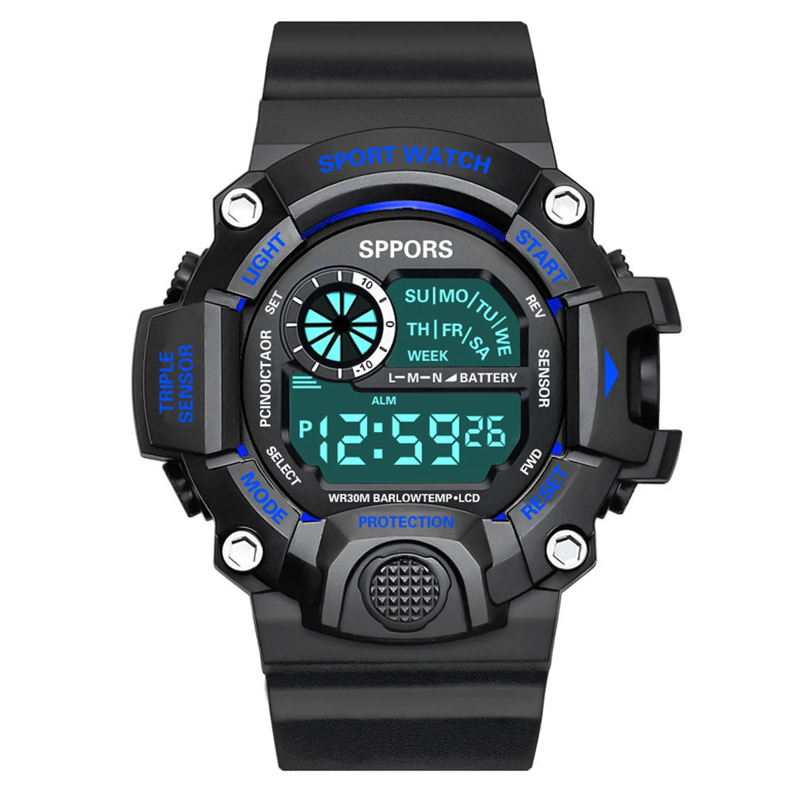 

Men Watche Stopwatch Alarm Clock, Hourly Reminder, Luminous, Date Display, 12/24 Hour Conv Bithday&Christmas Gift Personal party