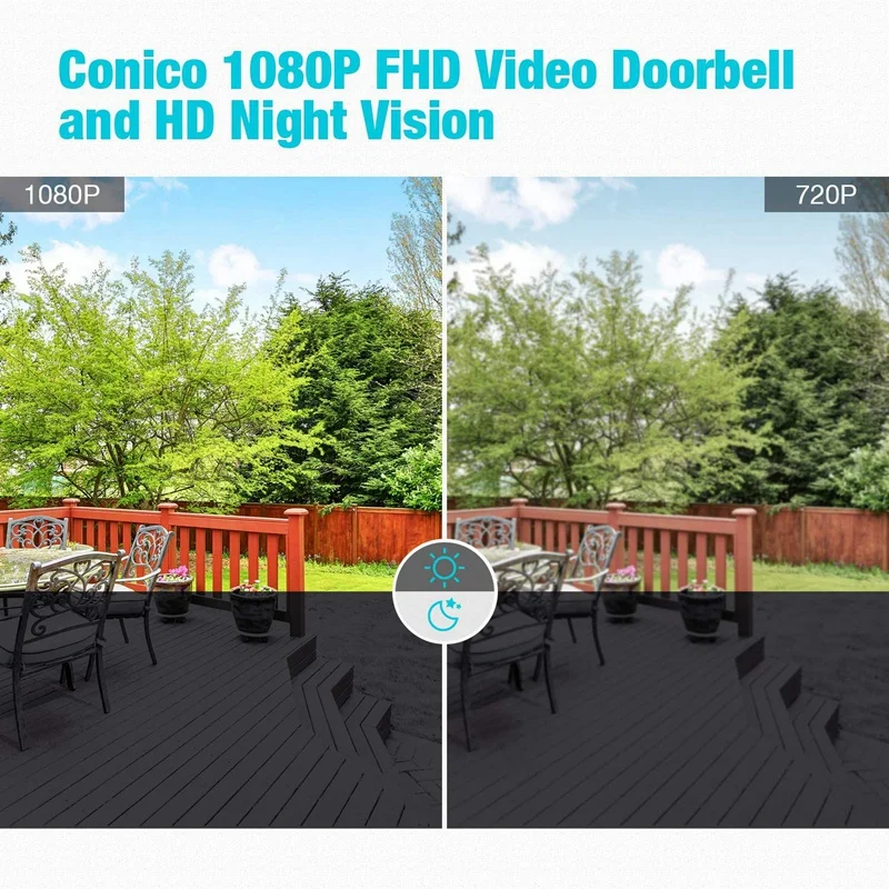 WiFi видео дверной звонок камера 1080P HD Беспроводной дом безопасности с 32 Гб