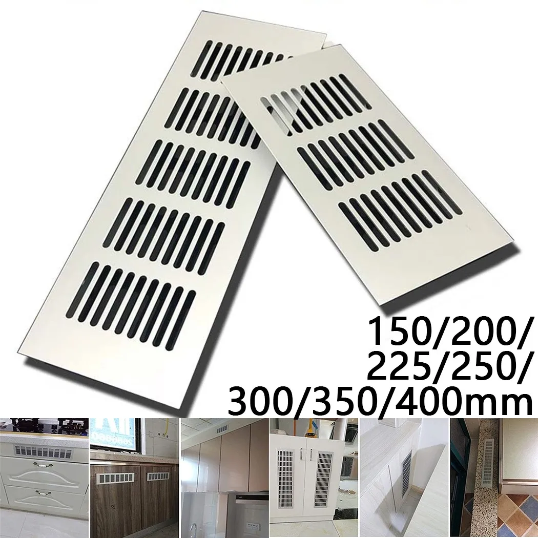 

80*150-400mm Aluminum Durable Wide Vents Ventilation Grille Web Plate For Cupboard Wardrobe Ventilation Vent Grille Decor Cover