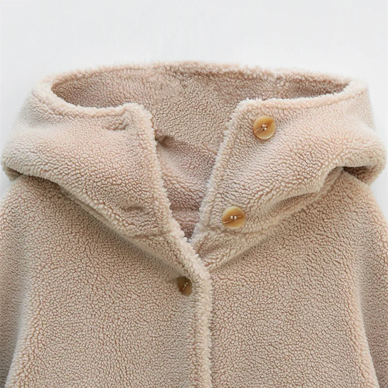 

Fashion Women Winter Coat 2020 Thick Warm Faux Cashmere Hooded Parkas Long Jacket Overcoat Female Fleece Coats Outerwear WP82