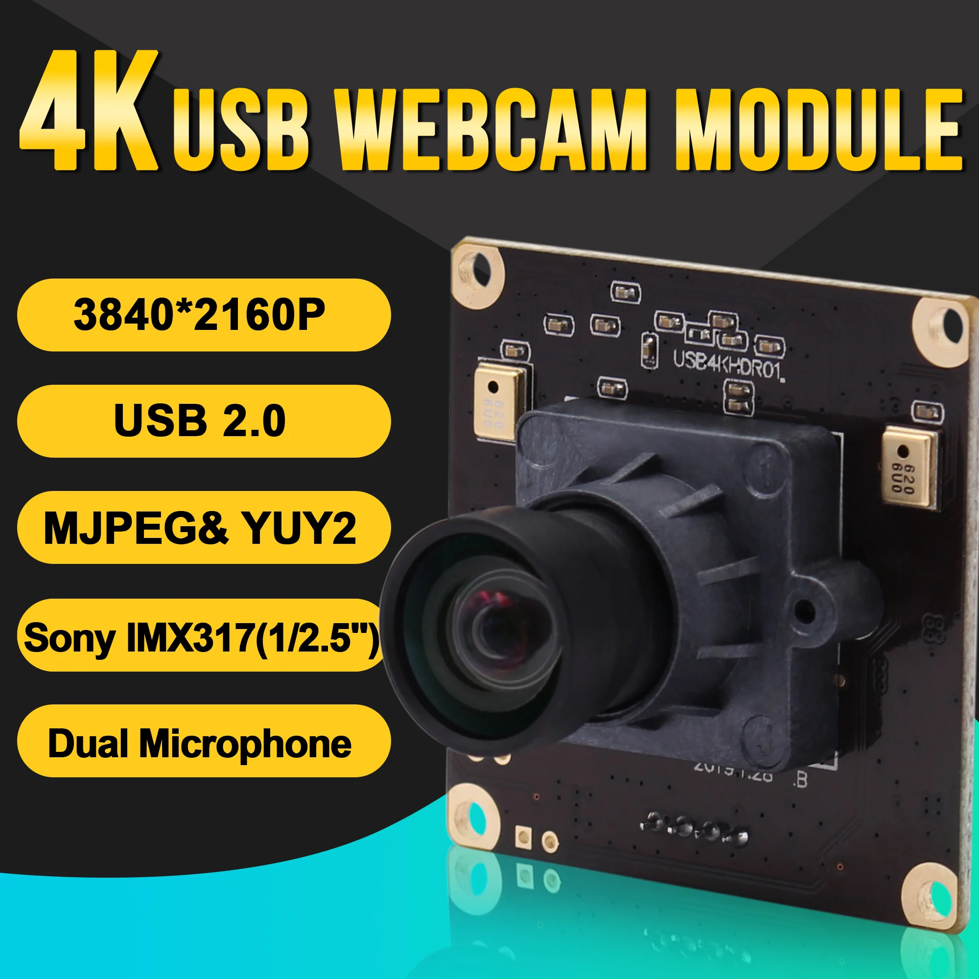 Модуль веб камеры 4K 3840x2160 Sony IMX317 высокоскоростная мини видеокамера Mjpeg 30 кадров в