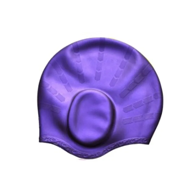 

New Elastic Waterproof PU Fabric Protect Ears Long Hair Sports Swim Pool Hat Swimming Cap Free size for Men & Women Adults