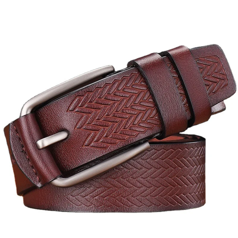 

Fashion new Men leather belt Male Vintage Genuine leather belt classic brand design Cowhide belt man high quality