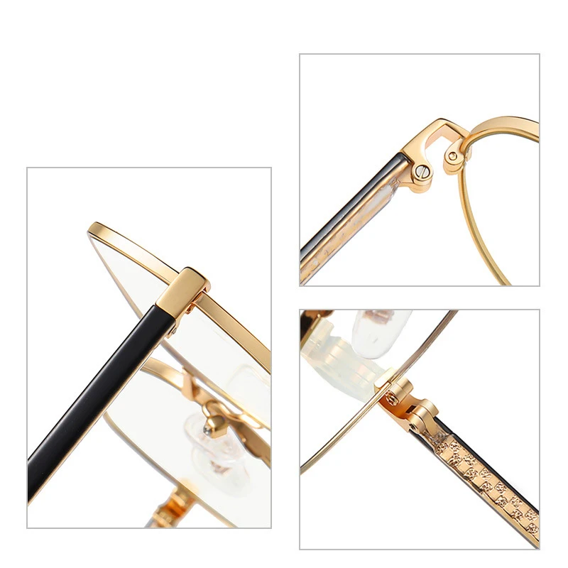 

Reven Jate 3001 Anti Blue Ray Light Blocking Full Rim Alloy Metal Eyeglasses frame for Women Optical Eyewear Glasses Frame