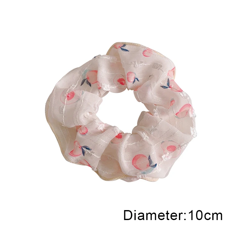 

Hair Ring Fruit Peach Pineapple Scrunchies Accessories For Women Girl Elastic Ties Ponytail Holder Rubber Summer Hair Bands