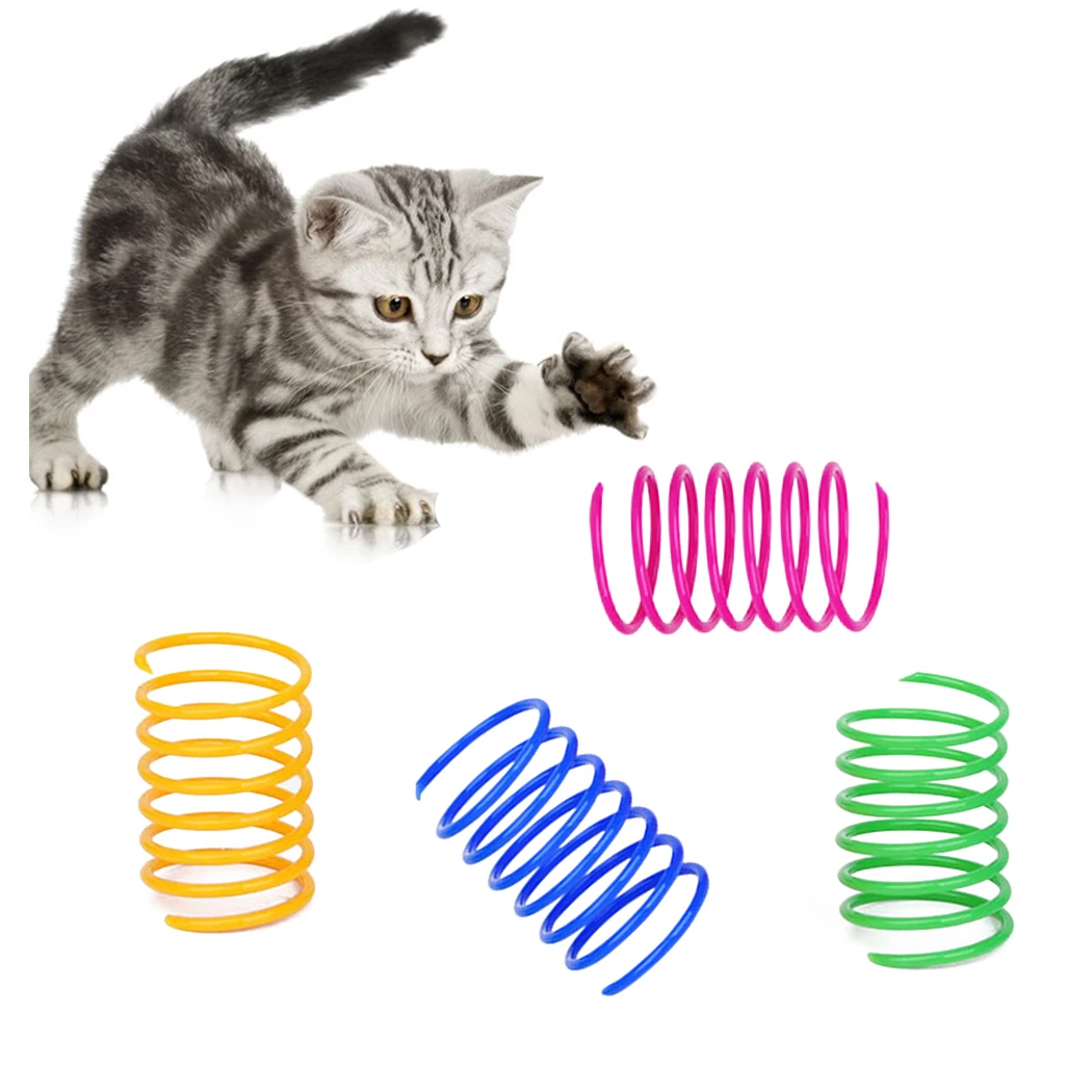 

4PCS Funny Pet Toys Cat Spring Toys Kitten Interactive Toys Creative Cat Interactive Toy Pet Play Toys For Cats Pet Supplies