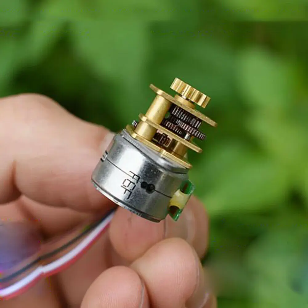 2 фазный 4 проводной мини 15 мм шаговый электродвигатель постоянного тока 6 12 вольт