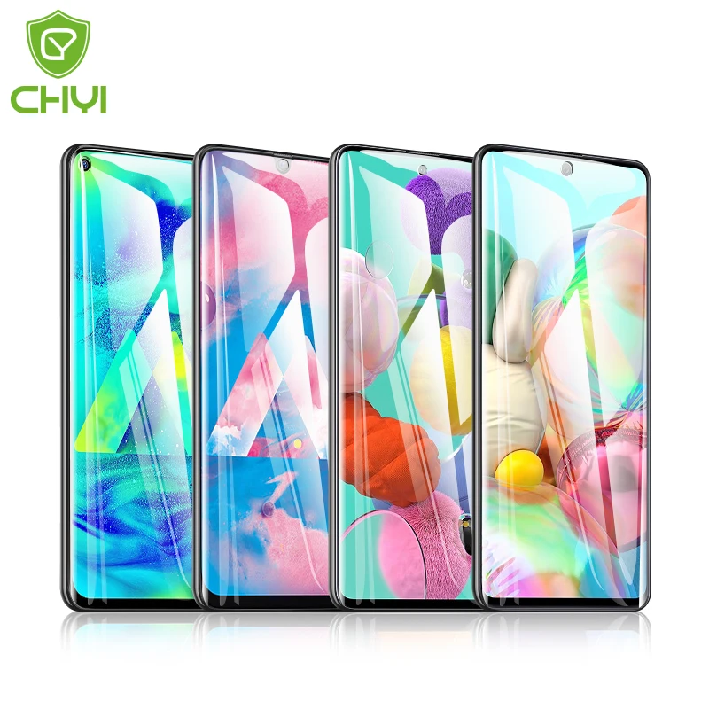 CHYI супер стекло для Samsung galaxy A71 A51 защита экрана олеофобное покрытие полное