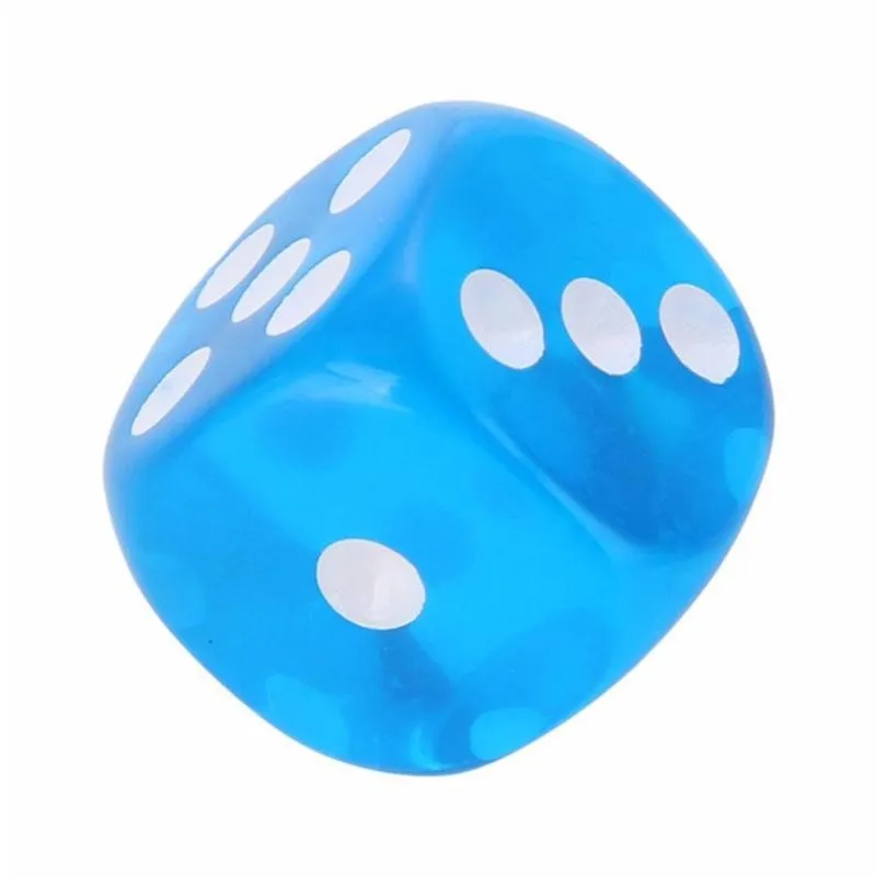 

14mm Color Transparent Crystal Dice Family Board Game Game Accessories Interaction Toys P8Y4
