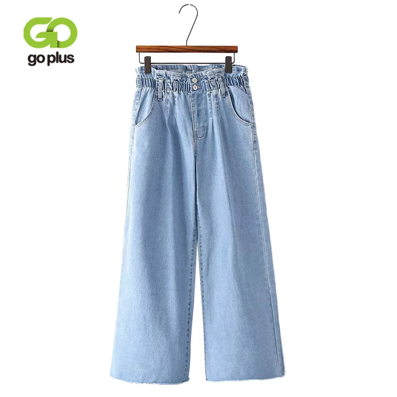 GOPLUS размера плюс джинсы женские джинсовые штаны 2021 осень-зима Широкие с