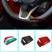 for alfa romeo giuliastelvio2020 2021steering wheel base decoration stickers real carbon fiber interior car accessories