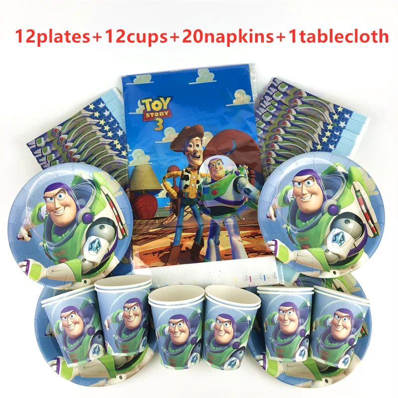 Disney История игрушек 45 шт. день рождения искусственная скатерть Детская