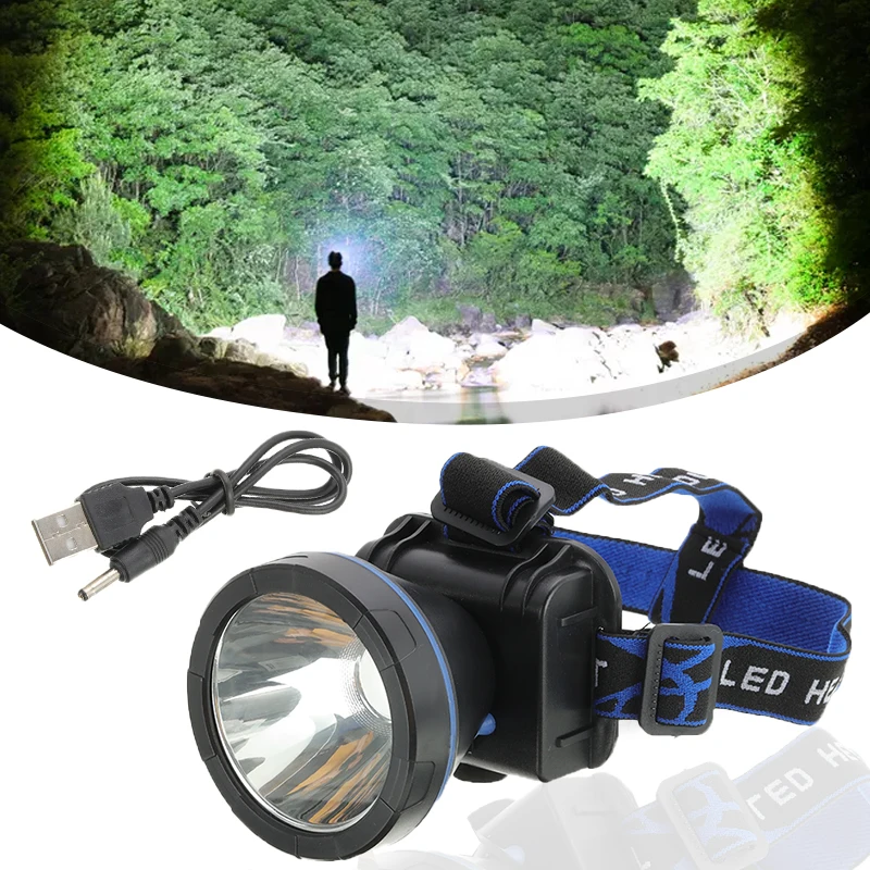 Высокая мощность светодиодные фары супер яркий Дальний Головной фонарь фонарик
