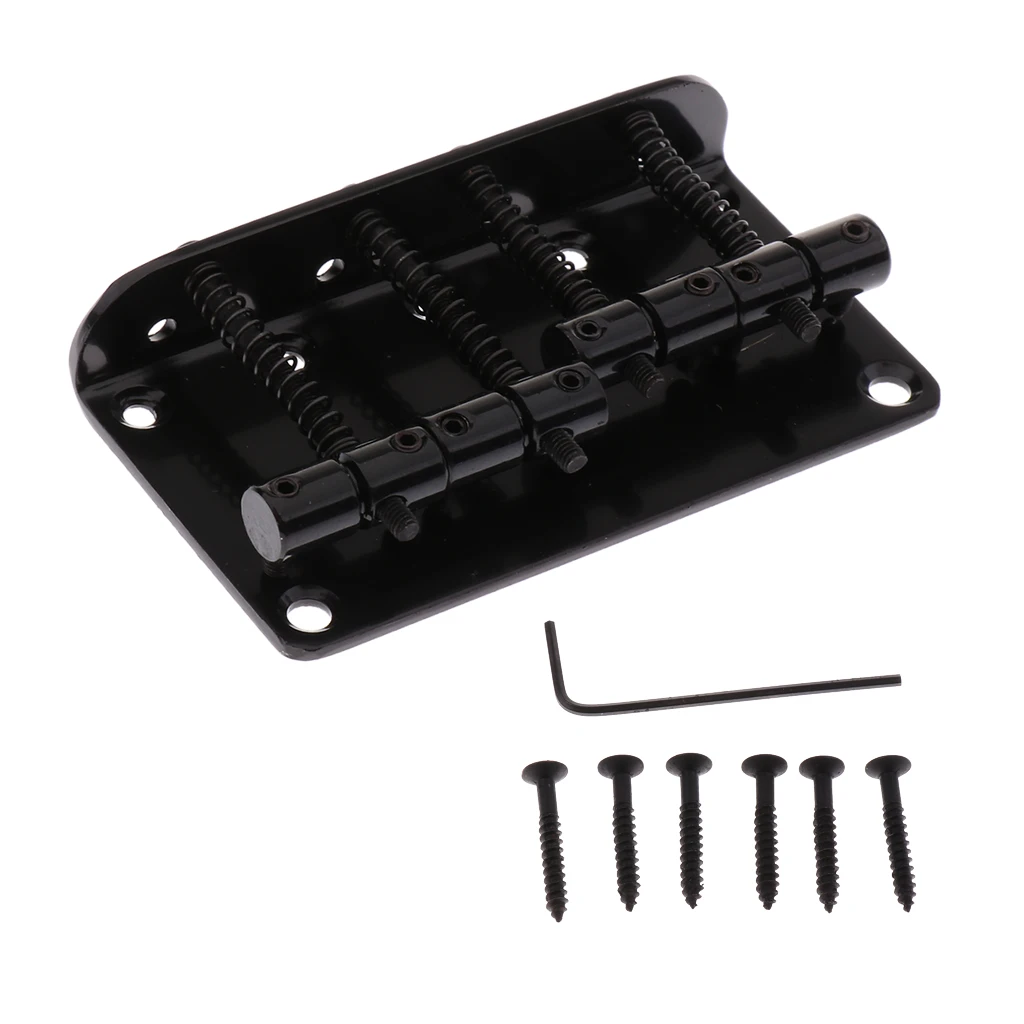 Практичный 4-х струнный басовый мост из цинкового сплава сделай сам с винтами