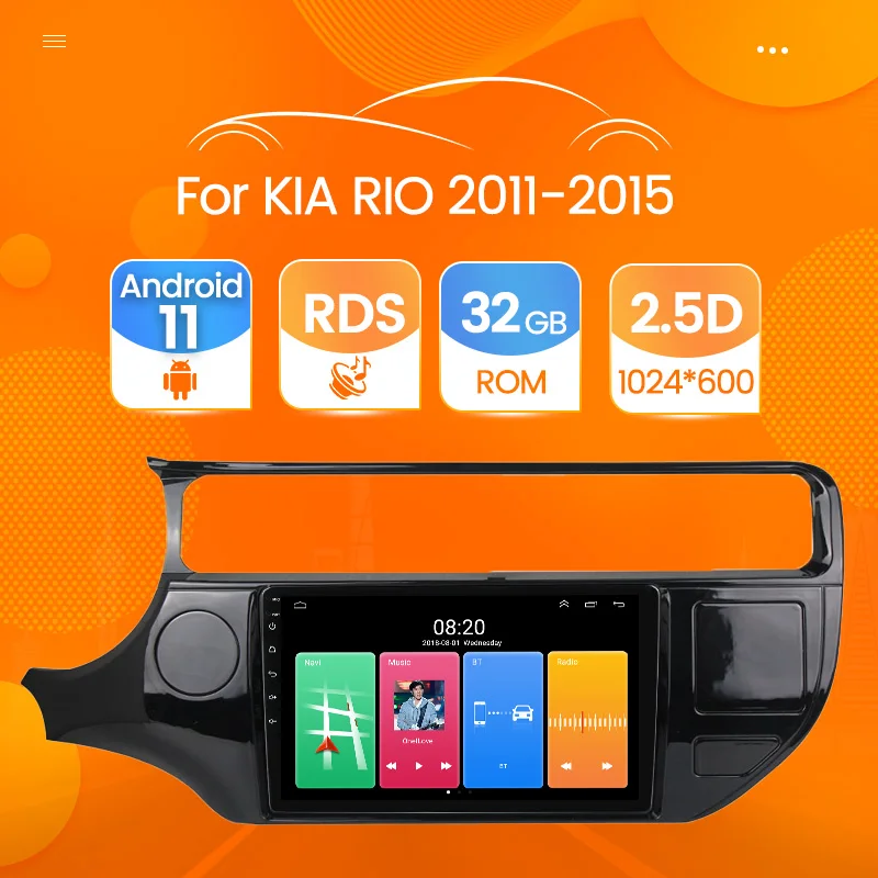 2 + 32 ГБ Android 11 стерео блок для KIA K3 RIO 2011-2017 автомобильное радио мультимедийный GPS