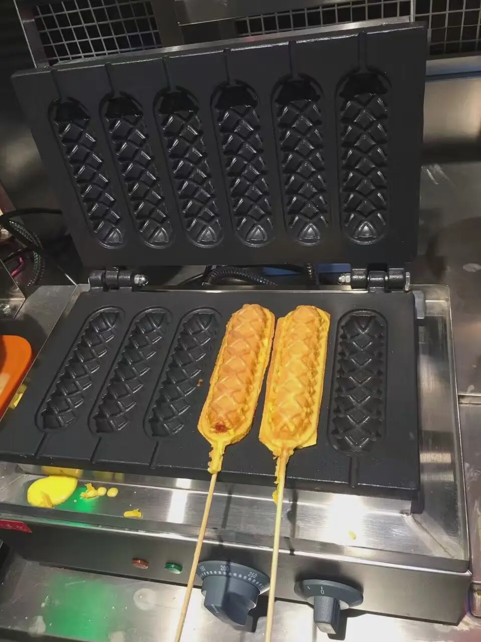 Бесплатная доставка коммерческая электрическая вафельница 110 В 220 машина для