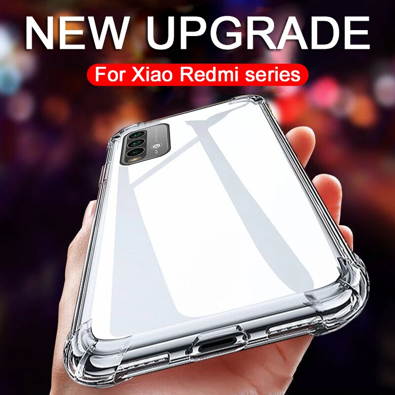 Противоударный чехол для Xiaomi Redmi Note 9 8 7 6 5 K30 K20 Pro 9S 8A 7A 9C 9A прозрачный 9t силиконовый