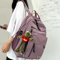 new insert buckle waterproof nylon women backpack unisex multi pocket laptop backpack large capacity student schoolbag