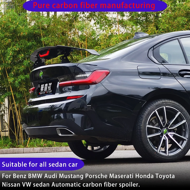 

For Benz BMW Audi Porsche Maserati Honda Toyota Nissan Volkswagen ford and other sedan Automatic lifting carbon fiber spoiler