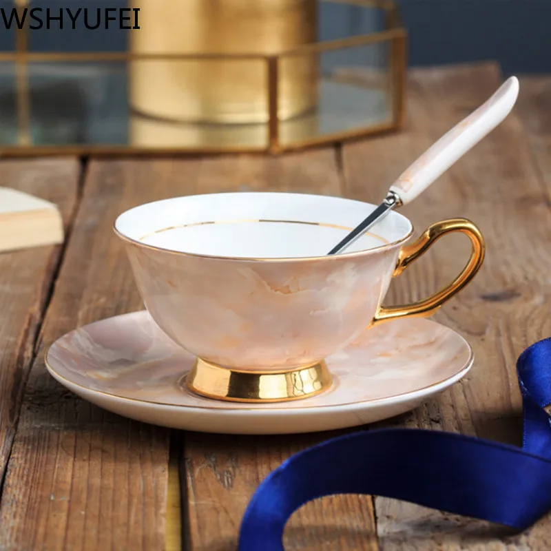 New luxury Phnom Penh coffee cup Elegant milk Office high-grade flower tea Household set drinking utensils WSHYUFEI | Дом и сад